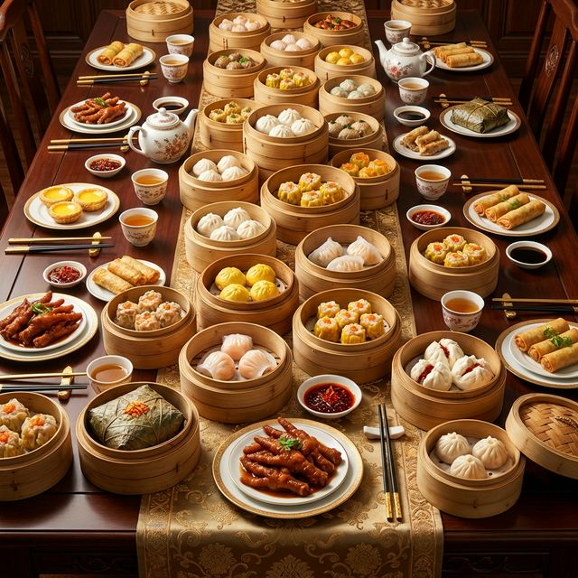 Dim Sum Banquet Table